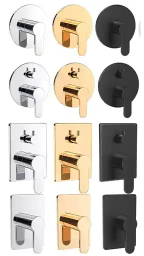 E-ticaret ve reklamcılık için fotogerçekçi metal ürün banyo serisi