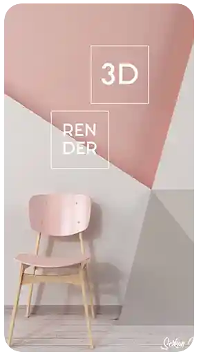 E-ticaret ve reklamcılık için fotogerçekçi 3d sandalye konsept